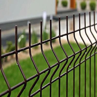 Recinzione curva 3D con rivestimento a polvere nero antiruggine e paletto color pesca per un'altezza di 1,23 m, barriera di sicurezza per cortile familiare
