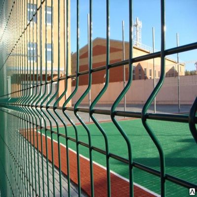 3d Recinzione commerciale acciaio galvanizzato Pvc rivestito 3d triangolo curvo piegatura mesh di filo saldato