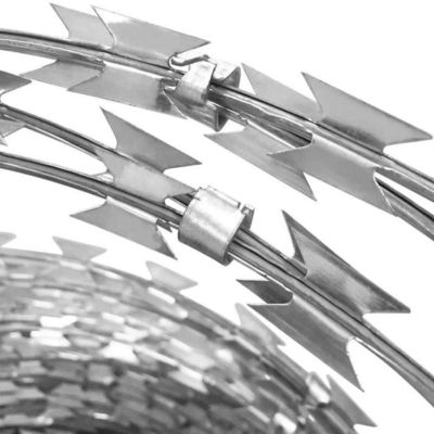 Acciaio inossidabile filo spinato a sfera di filo spinato a doppia bobina filo concertina per recinzioni di confine