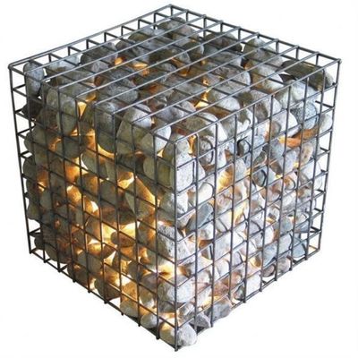 Casella di gabione galvanizzata saldata 2x1x0,5m gabbie di filo di pietra per recinzioni da giardino