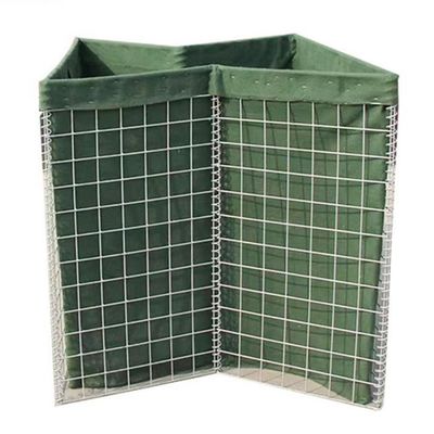 7.6cm Distanza di tiro Barriere difensive Galvanizzato Gabioni di filo di ferro con fori quadrati