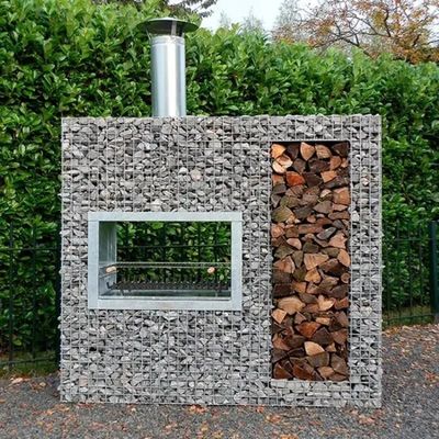 Decorazione su misura scatola di gabion saldata pareti di sostegno scatola di gabion di pietra cestello