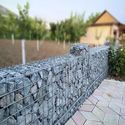 Galvanizzato Galvanizzato Gabion Cage Retaining Wall Stone Gabion Mesh Garden Fence Rocks Box riempito per recinzione giardino
