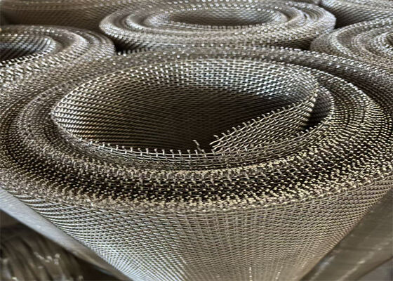 304 Acciaio inossidabile a buco quadrato tessuto con maglia di filo incrinato per schermo minerario