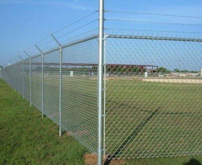 100ft 50ft 8ft 6ft Galvanizzato Chain Link Fence Rolls 2.0mm Cyclone Mesh Fencing 0