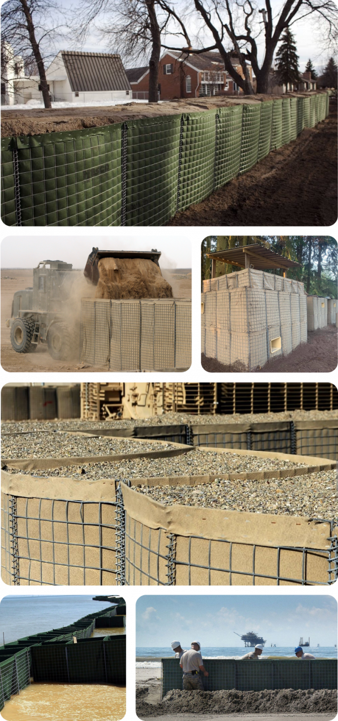 Pesante Mil1 Mil7 Hesco Bastion Barrier Sacchetti di sabbia 5