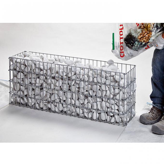 2.7mm Galvanized Gabion Basket Size 2x1x1m 1.5x1x1m with Cell Size 8x10cm Woven Gabion Mesh 1