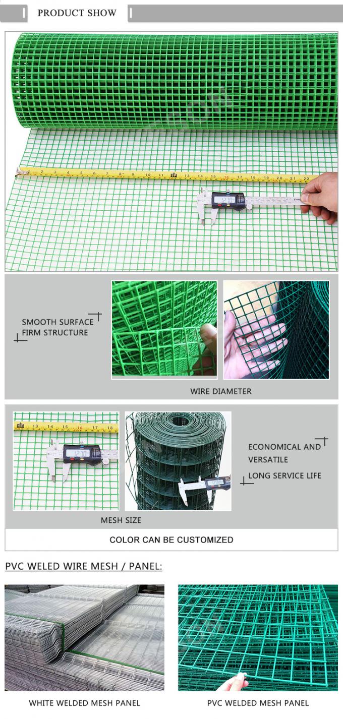 0.5mm-14mm Plastica PVC Saldato Rotoli di maglia di filo di maglia durevole Pet Cage Maglia di filo 1