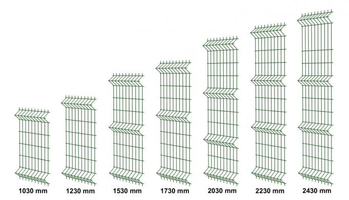 0.6m - 3.0m Altezza Recinzione galvanizzata curva 3d per pannelli di recinzione per parco giochi 0