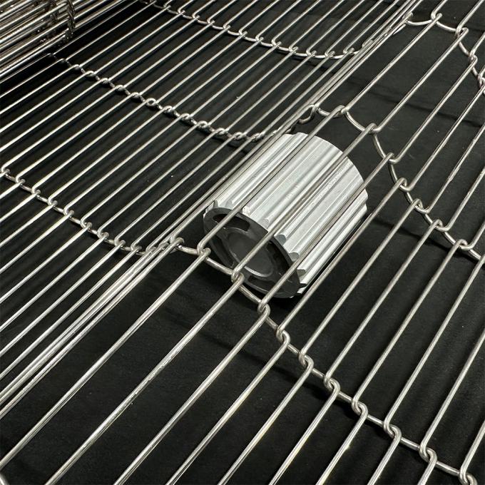 1.0mm-3.0mm Nastro trasportatore in acciaio inossidabile a filo piatto flessibile per l'industria 0