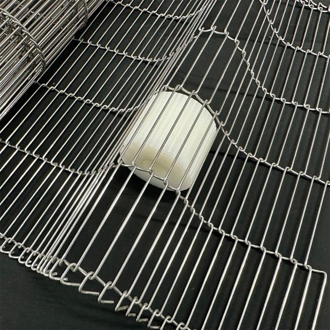 1.0mm-3.0mm Nastro trasportatore in acciaio inossidabile a filo piatto flessibile per l'industria 1