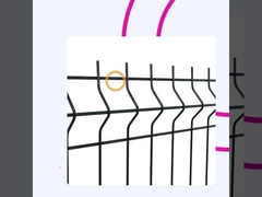 Pvc rivestito 3d Curve Fence Garden Farm Saldato Wire Mesh Piega Fence pannello